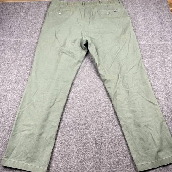 Dixon Pants Mens 40x31 Green D-Flex Chino Stretch Casual Straight Fit Outdoors - Picture 7 of 8